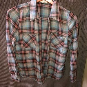 Multi colored button down